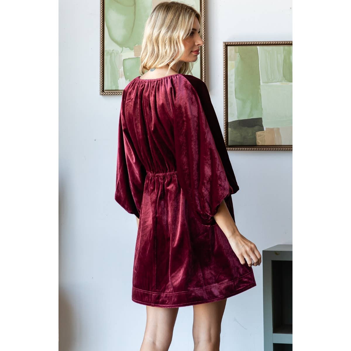 The Velvet Saloon Puff Sleeve Dress