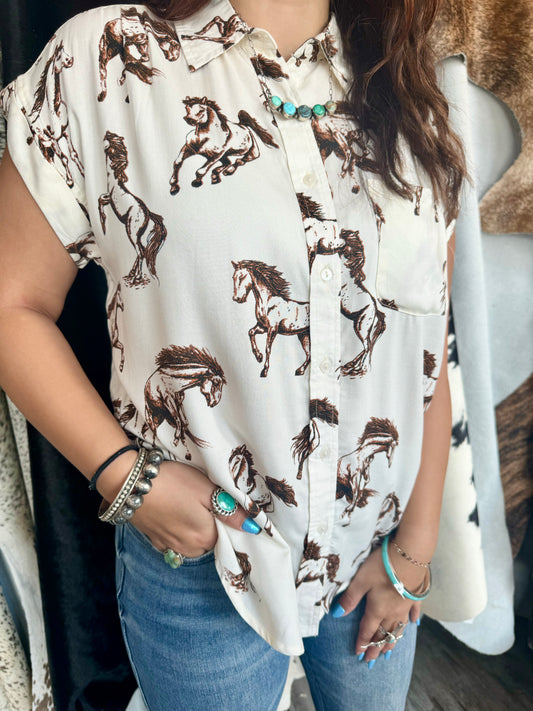 Stunner Stallion Button Up