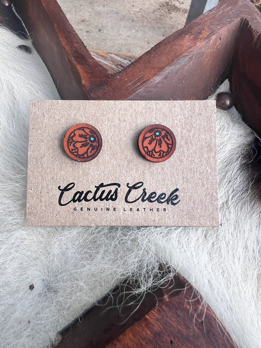 Millie Leather Stud Earrings