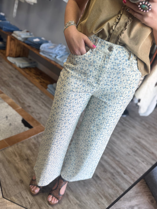 Blue Blooms Jeans