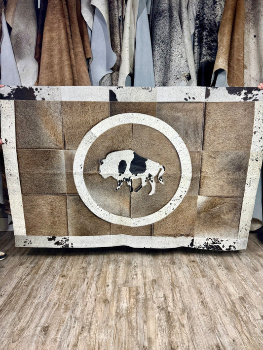 Patchwork Buffalo Rug