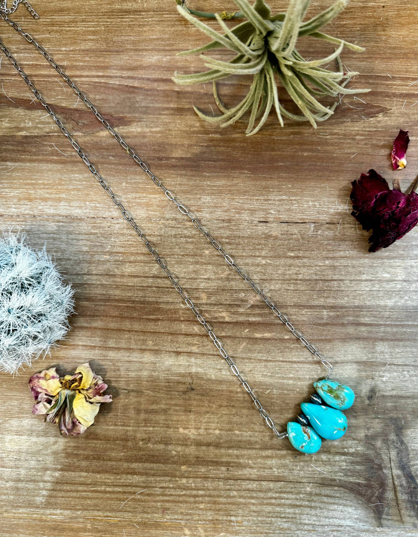 Triple Teardrop Turquoise Necklace
