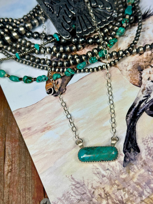 The Sage Grass Bar Necklace