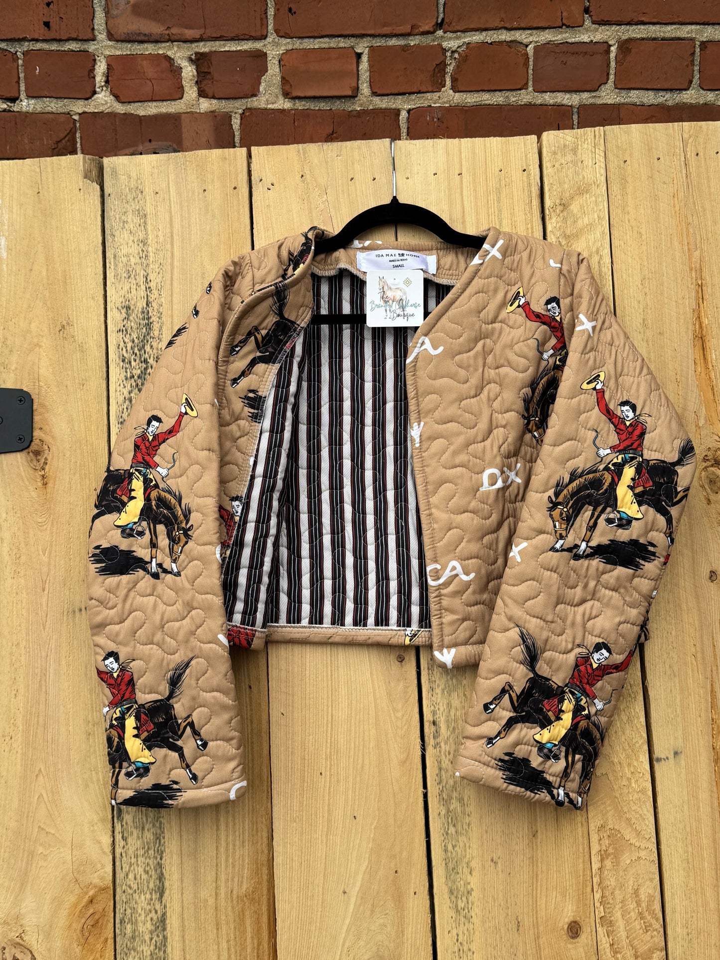 Lazy J Quilted Gold Jacket