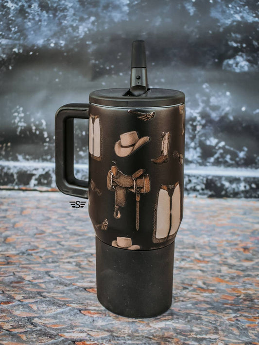 Classic Western Flip Top Tumbler
