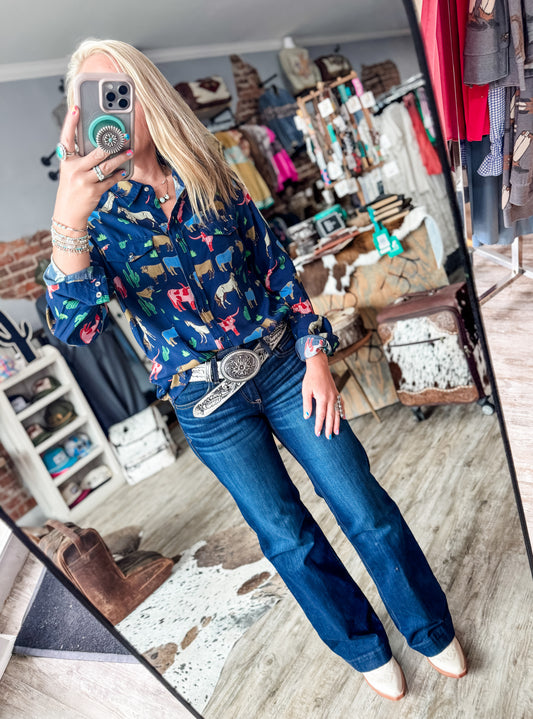 Aztec Ranch Button Up