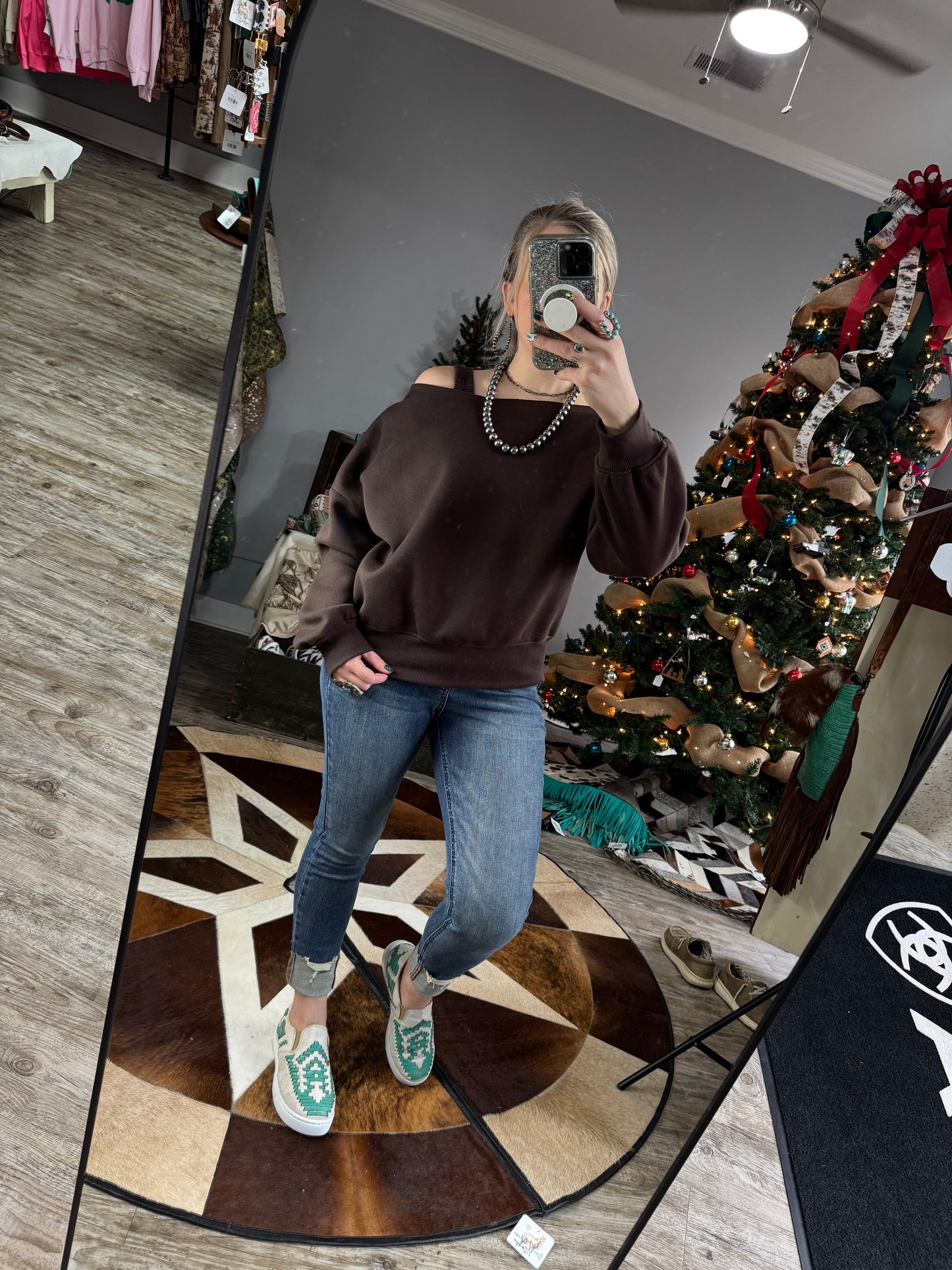 Off The Shoulder Sweatshirt