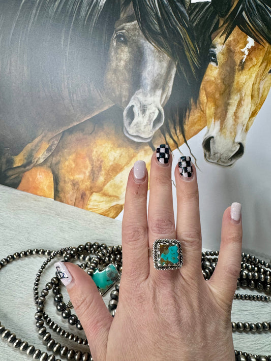 The Square Up Turquoise Ring