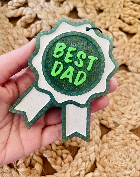 Best Dad Ribbon Car Freshie 