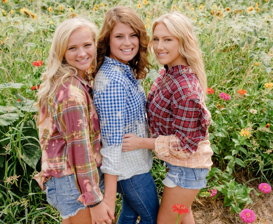 Up-Cycled Dyed Flannel Button-Ups