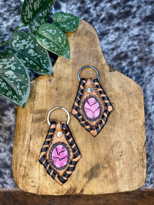 Purple stone keychain