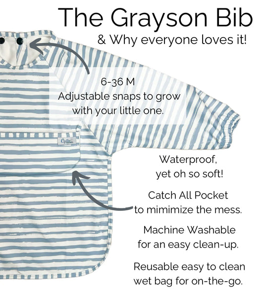The Grayson Long Sleeve Bib Blue Camo Print
