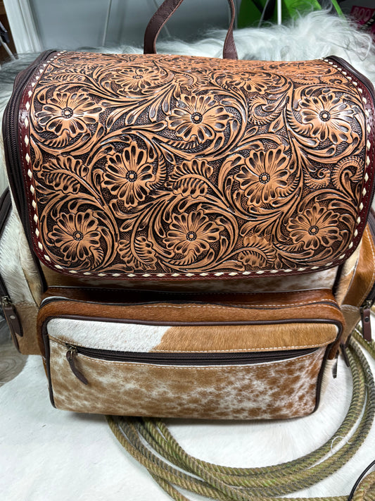 Oversized Cowhide Backpack