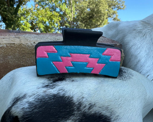 Chevron Aztec Claw Clip