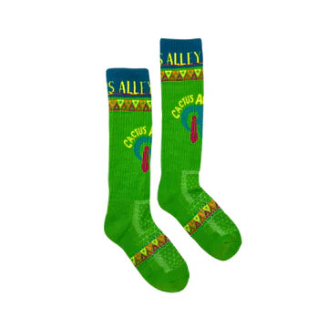 CACTUS ALLEY - SOUTHWEST GREEN PERFORMANCE SOCKS