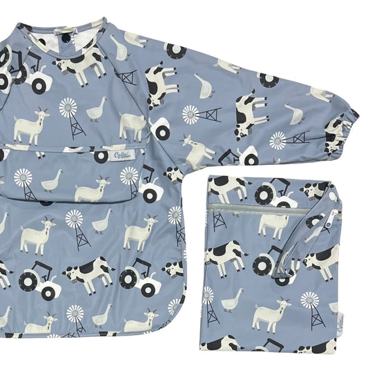The Grayson Long Sleeve Bib Farm Print