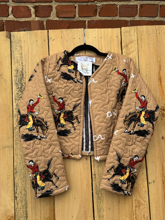 Lazy J Quilted Gold Jacket