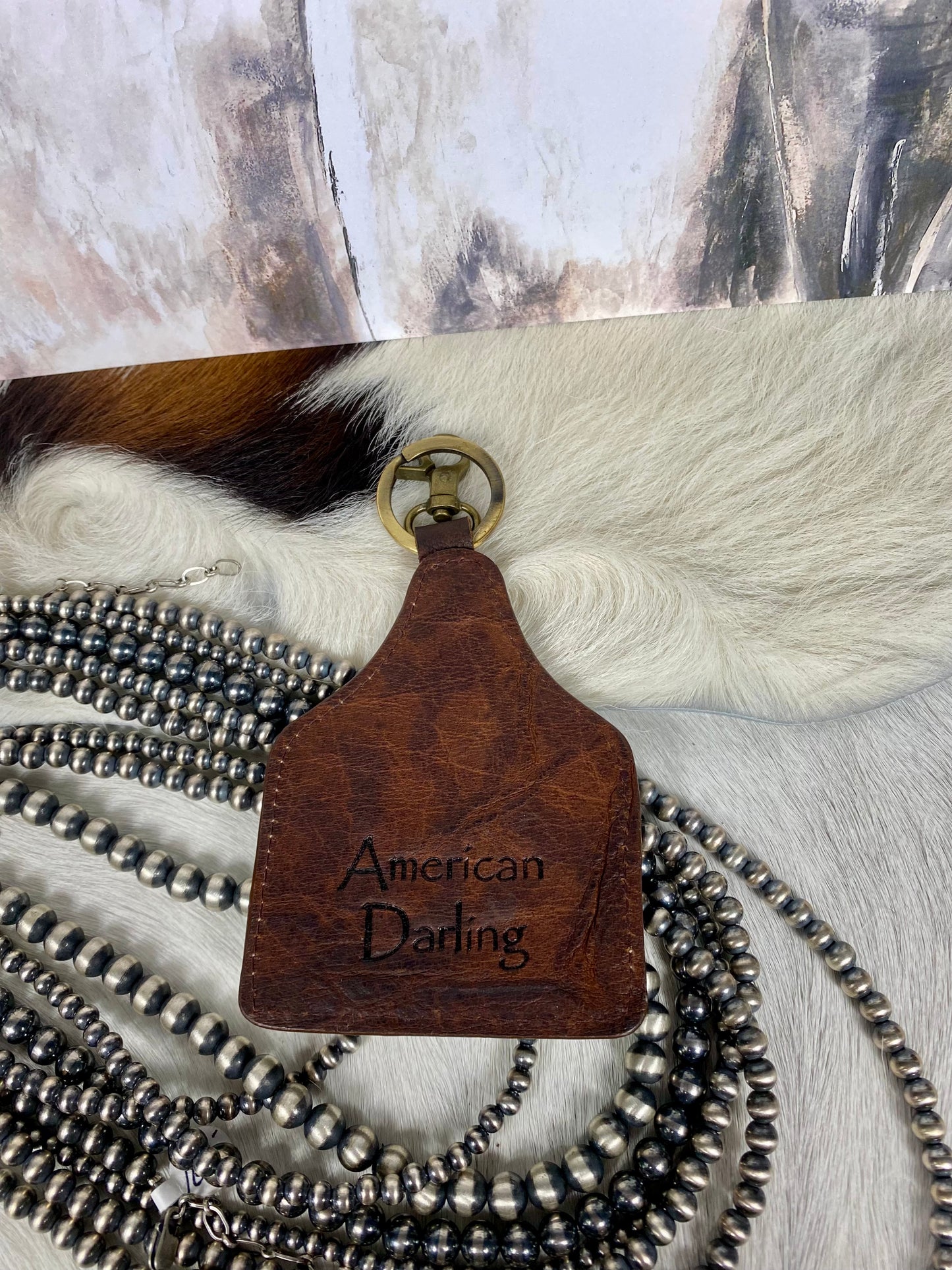 Hide-On Tooled Keychains