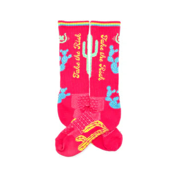TAKE THE RISK HOT PINK PERFORMANCE SOCKS