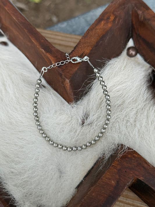 Silver Plated Pearl Bracelet