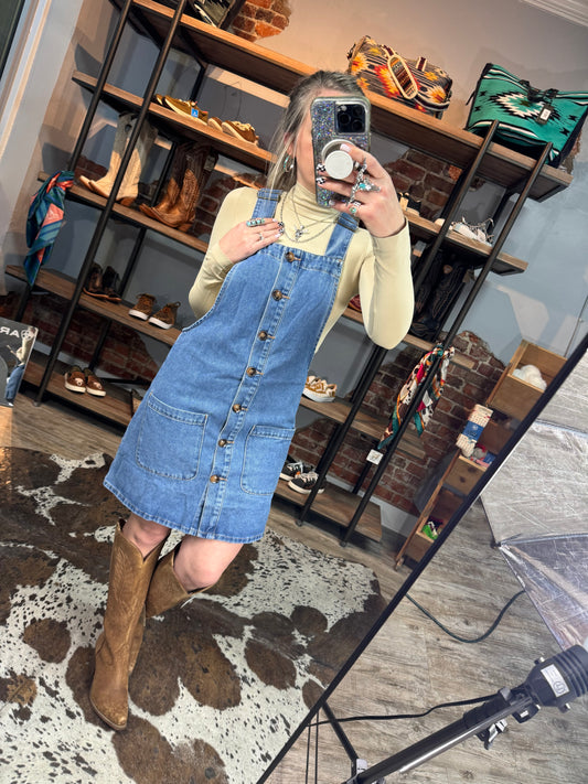 The Gracie Denim Button-Up Dress