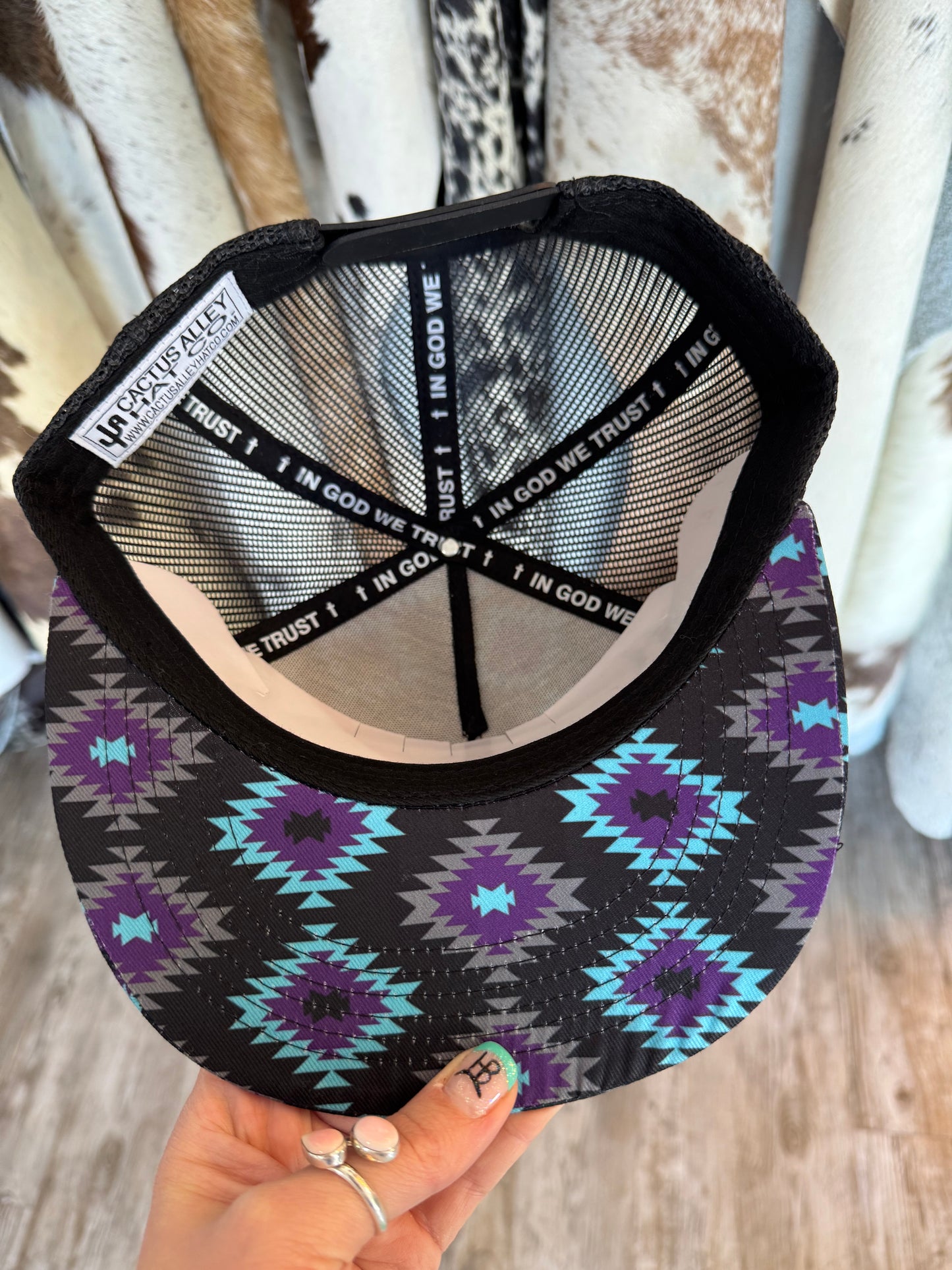 Neck Rope Cactus Alley Cap (Blue Aztec)
