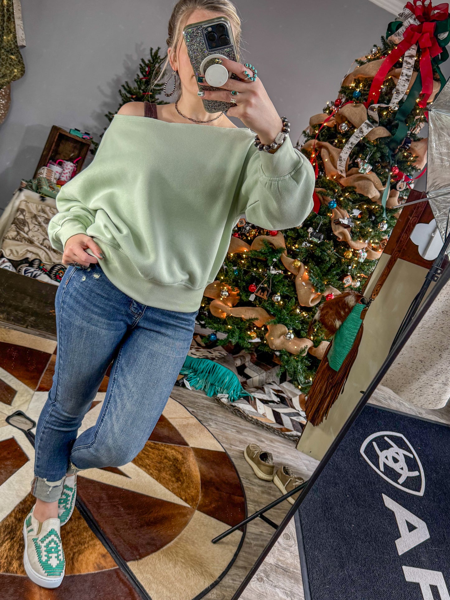 Off The Shoulder Sweatshirt
