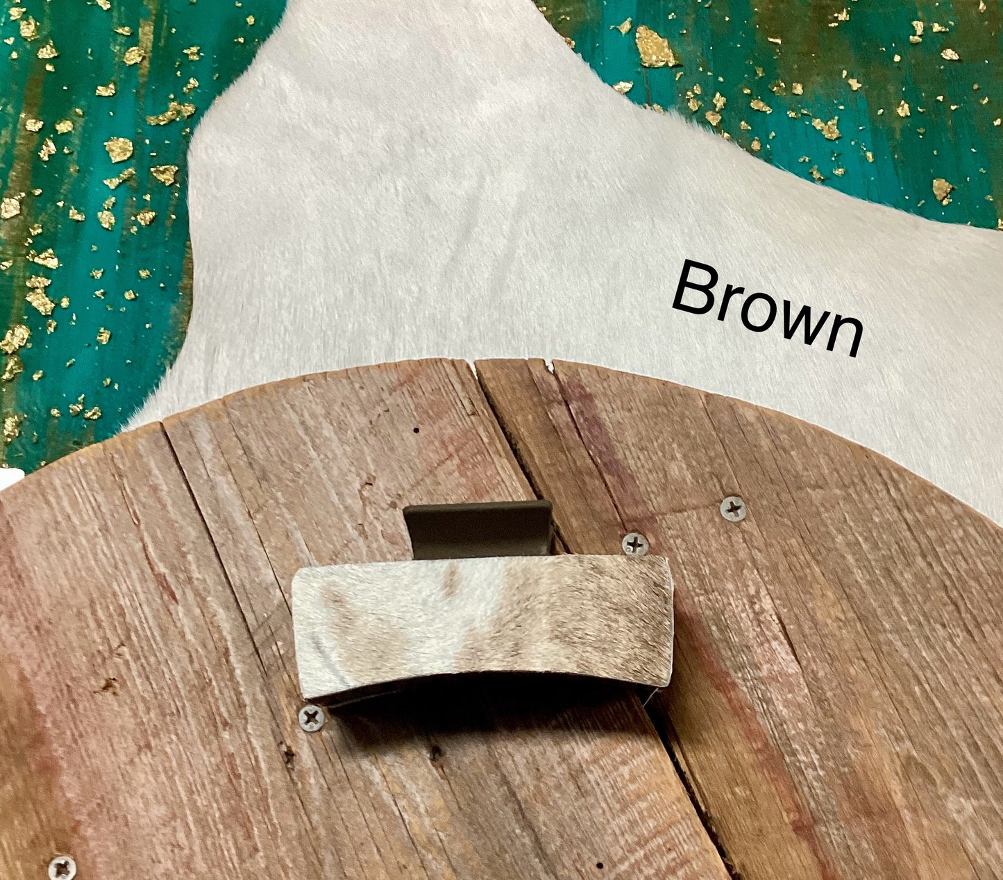 Cowhide Claw Clip 4"