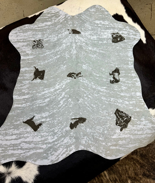 Hand Branded Calf Hide