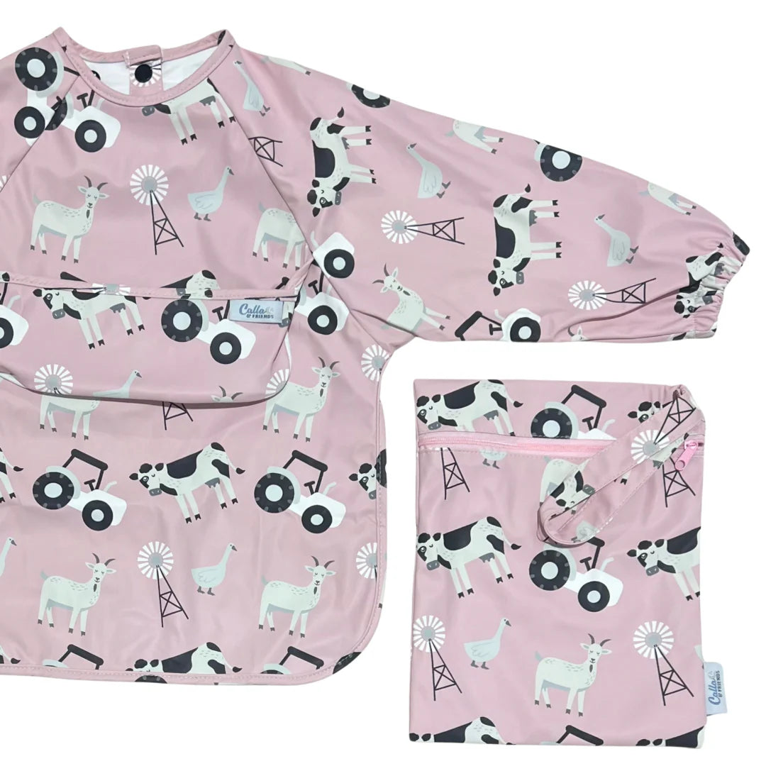 The Grayson Long Sleeve Bib Farm Print