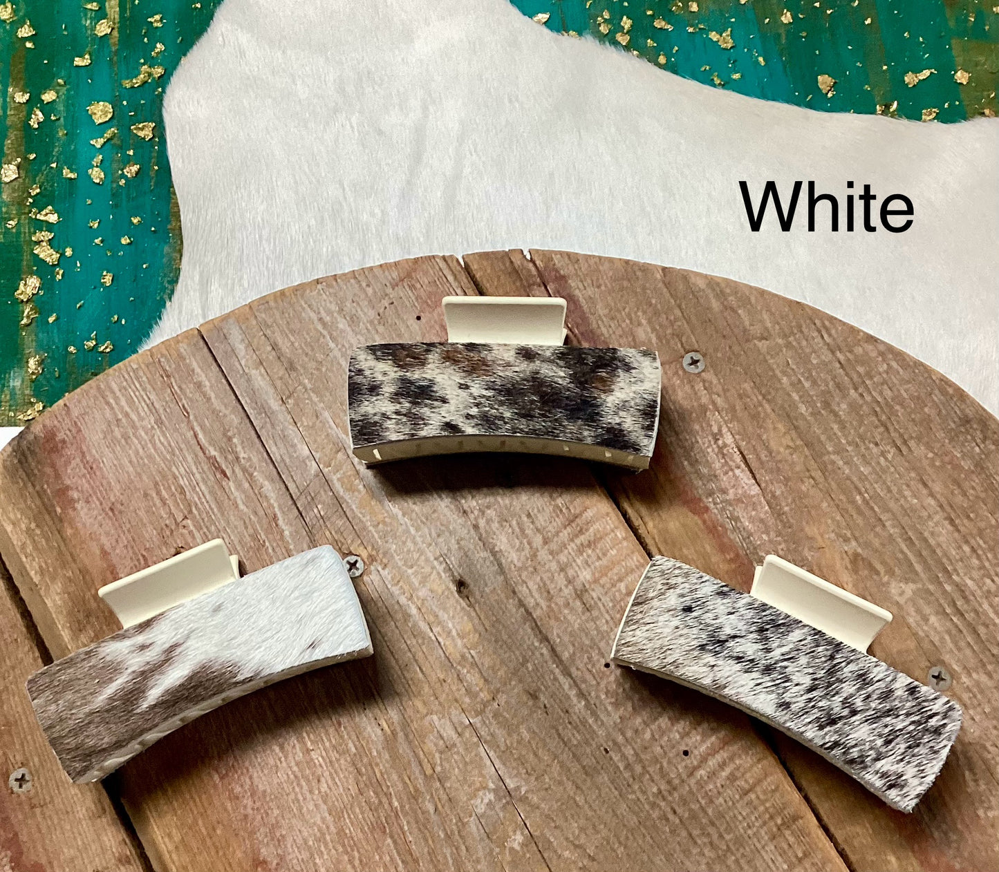 Cowhide Claw Clip 4"