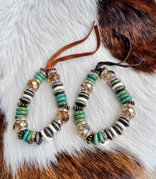 Chunky Turquoise Beaded Bracelet