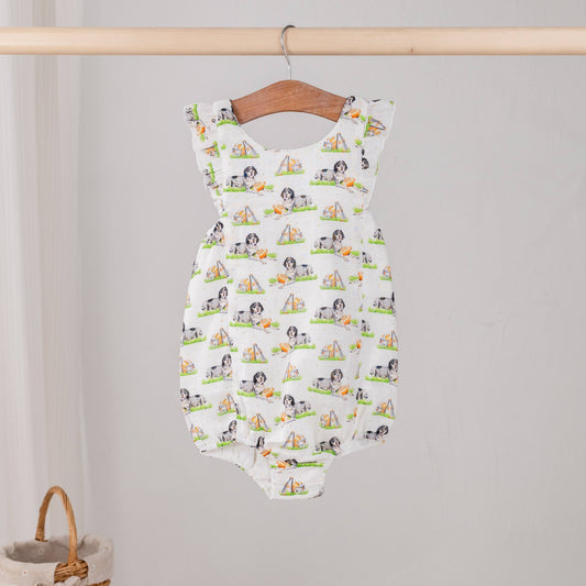 Smokey For The Win Muslin Bubble Romper