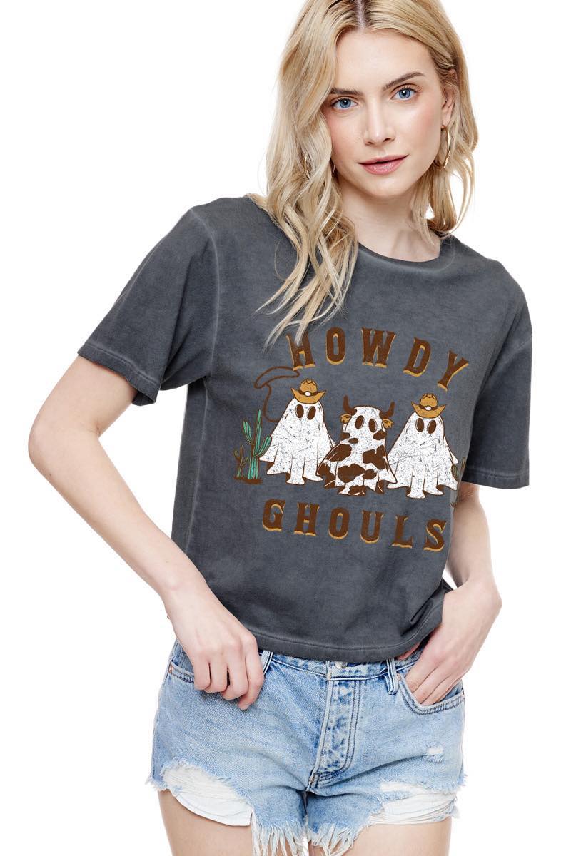 Howdy Ghouls Semi-Cropped Tee