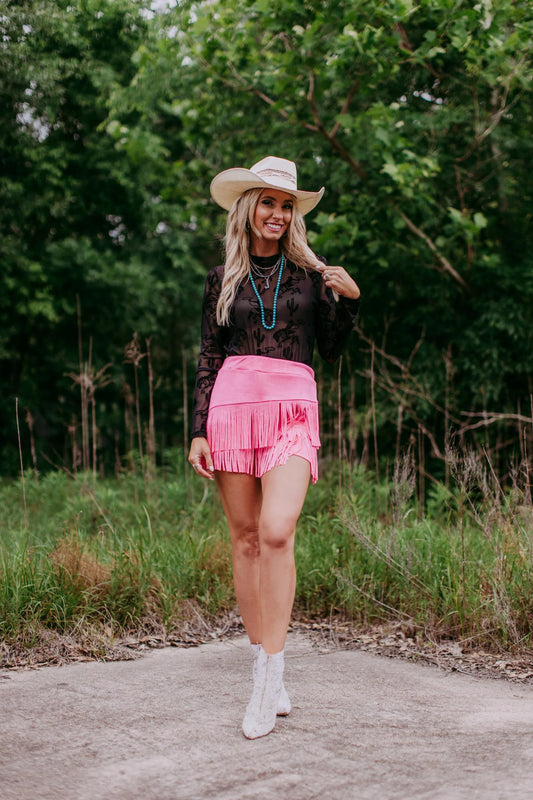 Ropin’ Cacti Mesh Top