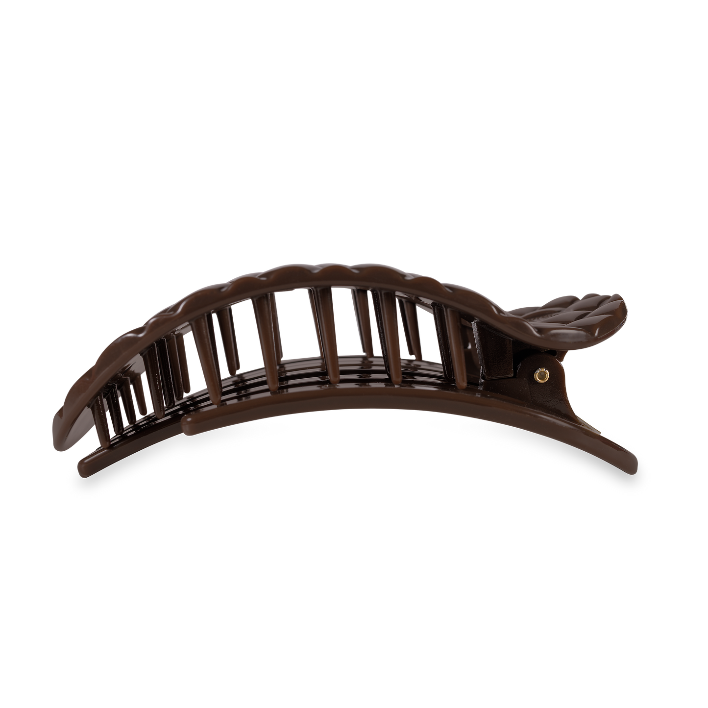 Flat Round Hair Clip | Large | Truly Taupe Quilted