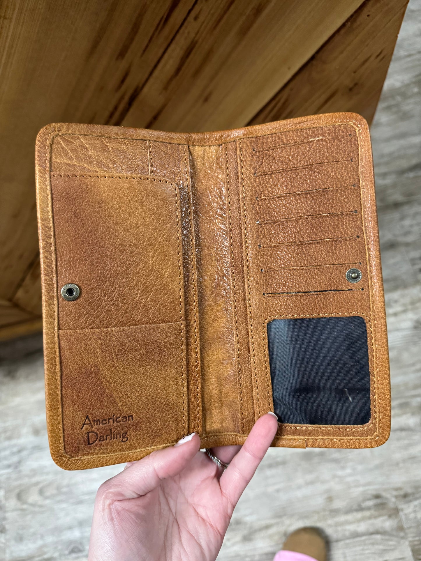 The Turq & Navy Saddle Blanket Wallet