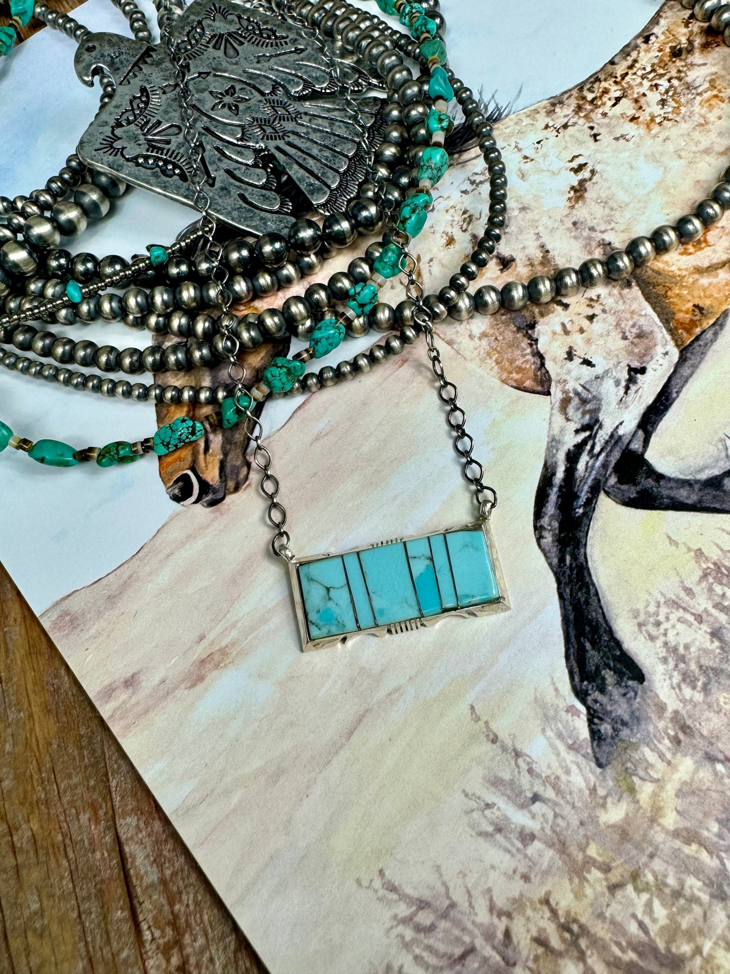 The Stevie Bar Turquoise Necklace