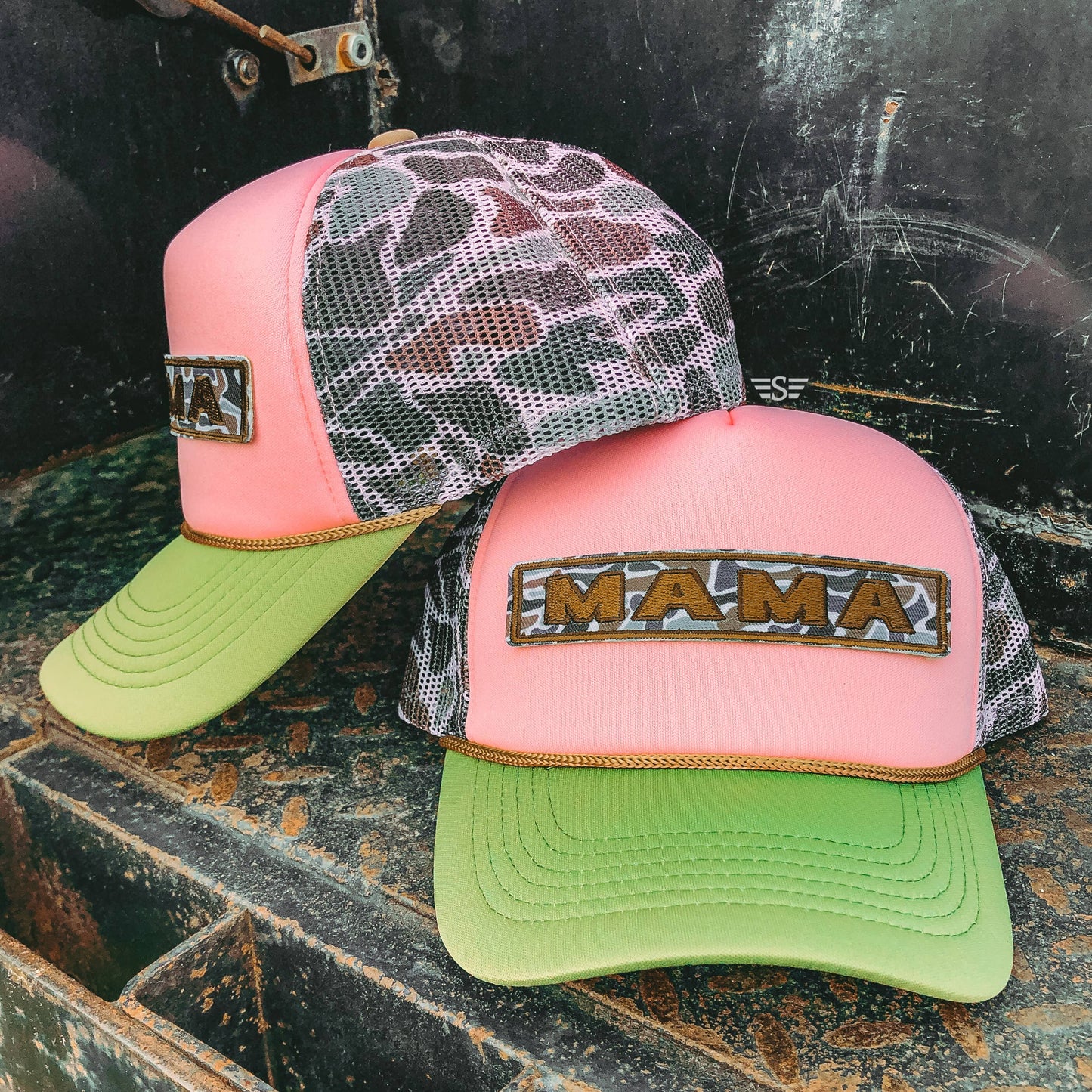 Duck Camo Mama Printed Mesh Trucker Cap