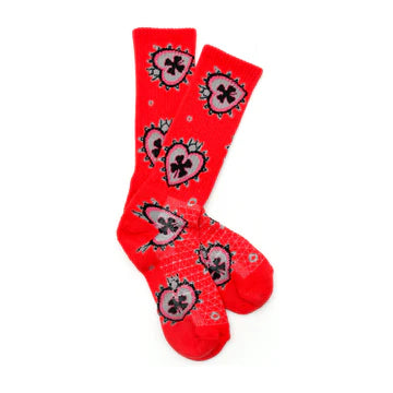 LUCKY LOVE RED PERFORMANCE SOCKS