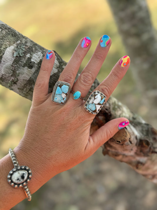 Desert Taffy Ring (shown on ring finger)