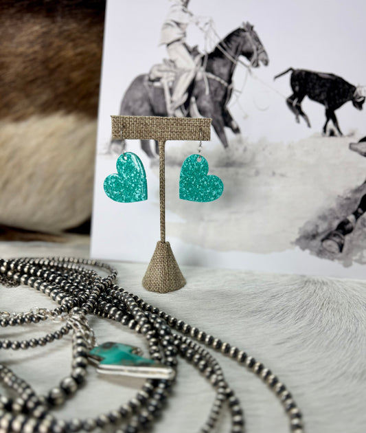 Turquoise Heart Earrings