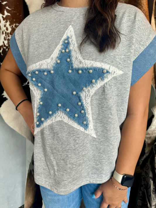 Stars and Denim Top