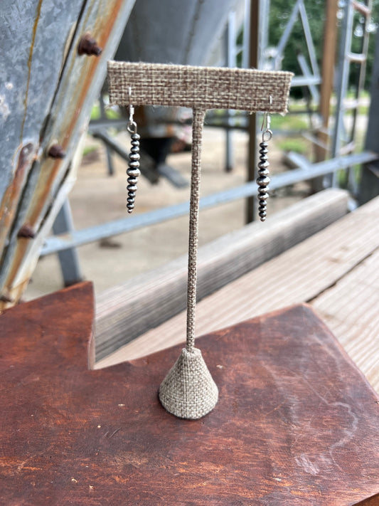 Graduated Sterling Silver Dangle Earrings
