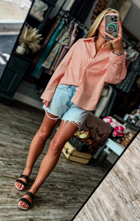 Knoxville Striped Button Down Top