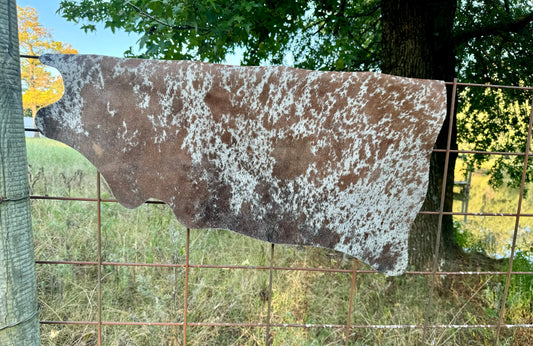 Calf Hide Salt & Pepper Ombré Chocolate