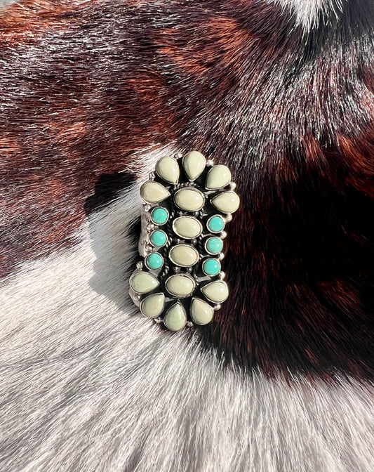 Kingman Turquoise Blossom Ring