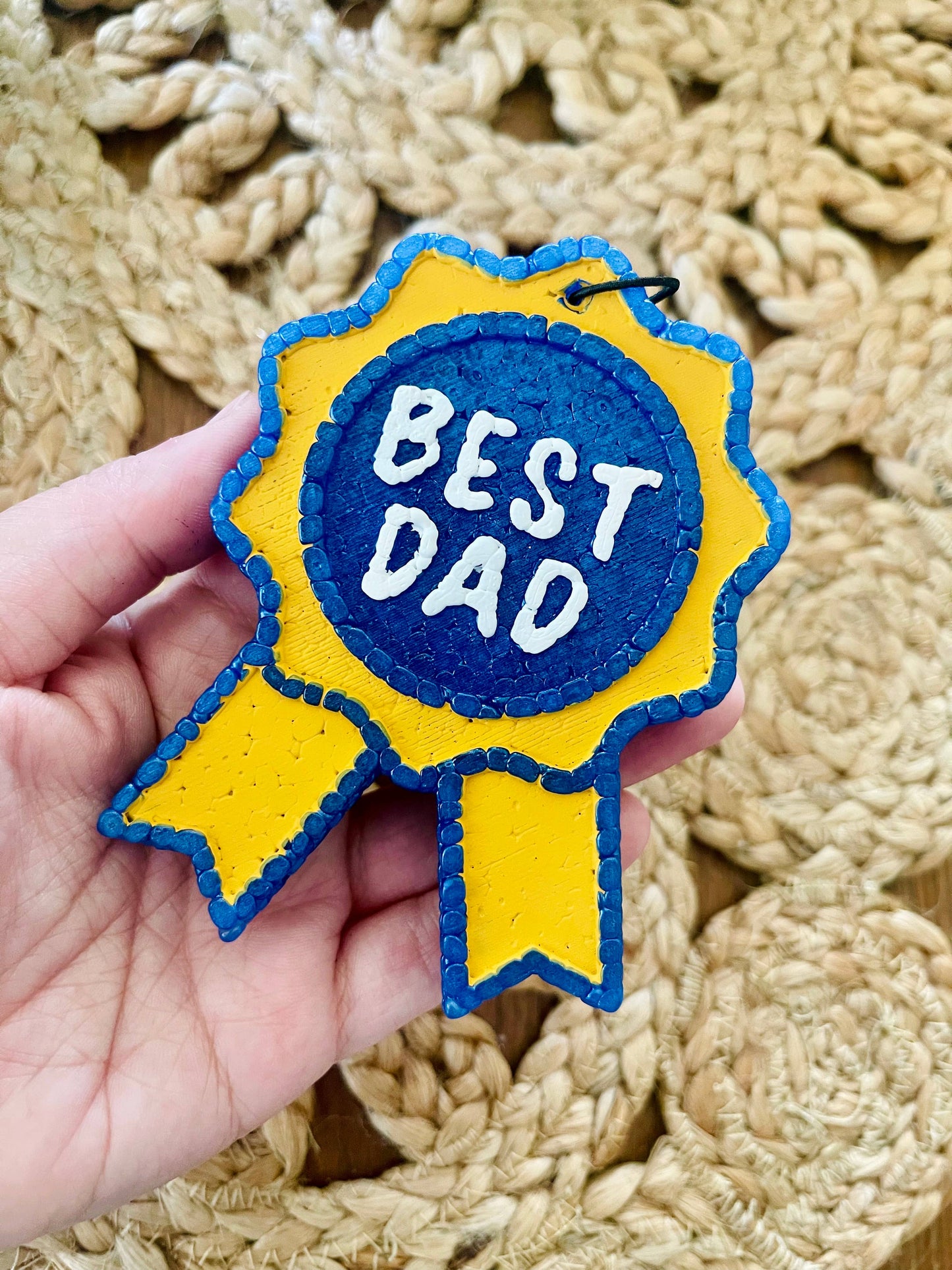Best Dad Ribbon Car Freshie 