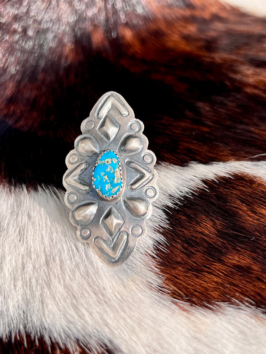 Custom Sterling and Kingman Ring