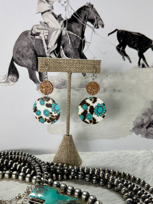 Squash Blossom Print Earrings